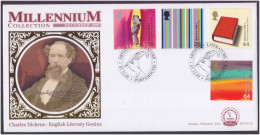 Charles Dickens English Literary Genius Novelist & Social Critic, Best Fictional Characters Millennium Limited Silk FDC - Storia Postale