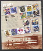 USA 1998 MNH Celebrate The Century 1900's Sg 337/91 Sheet - Feuilles Complètes