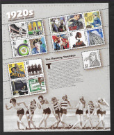 USA 1998 MNH Celebrate The Century 1920's Sg 3421/35 Sheet - Fogli Completi