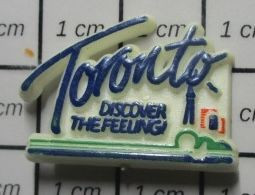 3217 Pin's Pins / Beau Et Rare / VILLES / TORONTO DISCOVER THE FEELING Pin's En Plastique - Andere & Zonder Classificatie