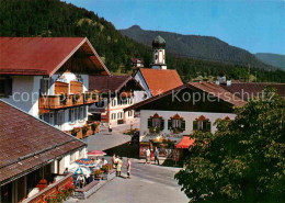 72742220 Wallgau Ortspartie Bei Der Kirche Huber Karte Nr 8569 Wallgau - Sonstige & Ohne Zuordnung