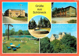 72742168 Schoeneck Vogtland Restaurant Schoenecker Hof Kinderkurheim Freibad-Has - Andere & Zonder Classificatie