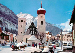 72741126 St Anton Arlberg Ortspartie An Der Kirche Wintersportplatz Pferdeschlit - Sonstige & Ohne Zuordnung