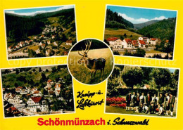 72741074 Schoenmuenzach Panorama Schwarzwald Hirsch Trachtengruppe Baiersbronn - Baiersbronn