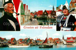 72741069 Volendam Ortsansichten Alter Mann Trachten Hafen Volendam - Sonstige & Ohne Zuordnung