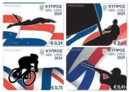 Cyprus 2024 Olympic Games Paris Olympics Set Of 4 Stamps MNH - Neufs