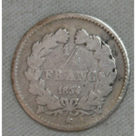 FRANCE LOUIS PHILIPPE Ier 1/4 Franc 1834 W Lille, Lartdesgents - Autres & Non Classés