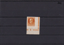 Bayern MiNr. 134 BI ** Aus Bogenecke Mit Platten Nummer 1 - Postfris