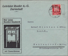 Weimar: Brief Gebrüder Röder Darmstadt Nach Zehldendorf - Gasherd 1925 - Lettres & Documents