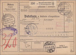 Weimar: Paketkarte Von Ehrenfriedersdorf Nach Island 1929 - Storia Postale