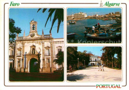 72739892 Faro Portugal Kirche Hafen Fischerboote Promenade  - Other & Unclassified