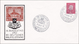 Saarland: Deutscher Philatelistentag, Und Bundestag, 1960 Saarbrücken - Cartas & Documentos