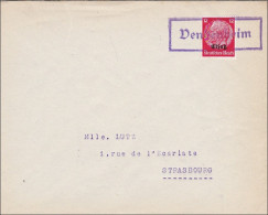 Elsass: Brief Aus Vendenheim Nach Strasbourg - Occupation 1938-45