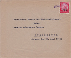 Elsass: Brief Aus Burzweiler Nach Straßburg 1940 - Ocupación 1938 – 45