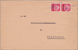 Elsass: Brief Von Strassburg Nach Wiesbaden - Waffenstillstands Kommission 1940 - Occupation 1938-45