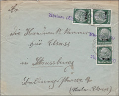 Elsass: Brief Aus Rheinau 1940 Nach Strassburg - Handelskammer - Occupation 1938-45