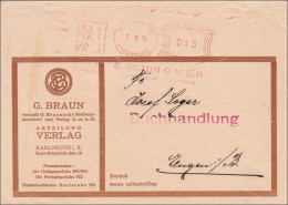 Freistempel: Buchhandlung Karlsruhe Nach Engen 1933 - Lettres & Documents