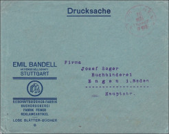 Gebühr Bezahlt: Reklameartikel, Drucksache Brief Von Stuttgart Nach Engen - Covers & Documents