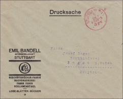 Gebühr Bezahlt: Reklameartikel,Drucksache Brief Von Stuttgart Nach Engen, Franco - Lettres & Documents