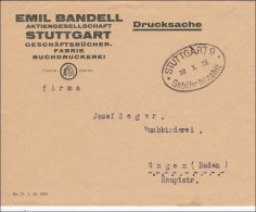 Gebühr Bezahlt: Geschäftsbücher Stuttgart 1923 - Storia Postale
