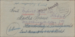 Gebühr Bezahlt: Montabaur 1947 Nach Bischofswerda Mit Briefinhalt - Storia Postale