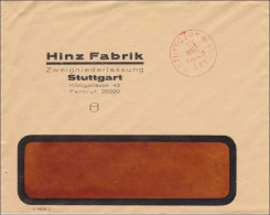 Gebühr Bezahlt: Hinz Fabrik Stuttgart, Königstrasse - Cartas & Documentos