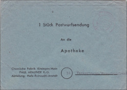 Gebühr Bezahlt: Kitzingen/Main 1942-Postwurfsendung In Veckerhagen/Weserbergland - Lettres & Documents