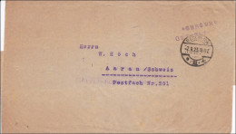 Gebühr Bezahlt: Brief Aus Berlin Nach Aaran/Schweiz 1923 - Storia Postale