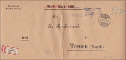 Gebühr Bezahlt: übergroßer Brief Aus Plauen 1923 Nach Treuen/Vogtland - Cartas & Documentos