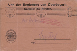 Gebühr Bezahlt: Brief Der Regierung Von Oberbayern 1923 München Nach Siegsdorf - Brieven En Documenten