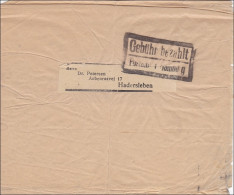 Gebühr Bezahlt: Brief  Von Hamburg Nach Hadersleben - Lettres & Documents