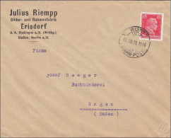 Bahnpost: Brief Mit Bahnpost Stempel Erisdorf 1928 - Covers & Documents