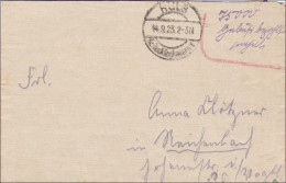Gebühr Bezahlt: Brief Aus Auls 1923 - Lettres & Documents