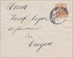 Bahnpost: Zugstempel Waldshut-Immendingen1917, Rückseitiger Verschluss  - Lettres & Documents