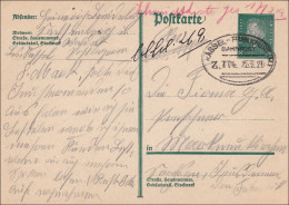 Bahnpost: Ganzsache Mit Zugstempel Kassel-Frankfurt 1929 - Covers & Documents