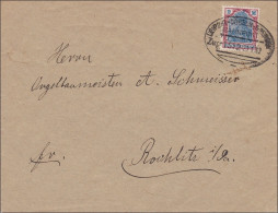 Bahnpost: Brief Aus Meissen Nach Rochlitz, Zugstempel Leipzig-Göbeln- - Cartas & Documentos