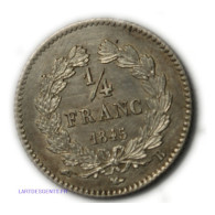 Louis Philippe Ier - 1/4 Franc 1845 B Rouen Splendide, Lartdesgents - Andere & Zonder Classificatie
