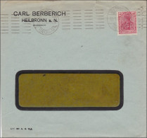 Perfin: Carl Berberich, Heilbronn 1921, CB - Briefe U. Dokumente