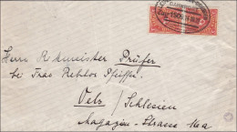 Bahnpost: Brief Aus Grimma Mit Zugstempel Leipzig - Dresden 1922 - Cartas & Documentos
