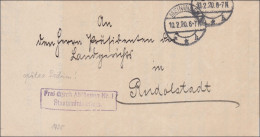 Staatsministerium Meiningen 1920 Nach Rudolstadt - Storia Postale