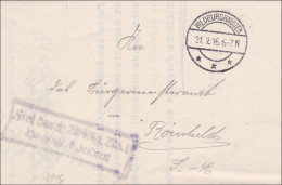 Hildburghausen 1916 Vom Herzoglichen Landrat - Storia Postale