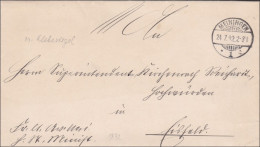 Herzogliches Staatsministerium Meiningen 1892 Nach Eisfeld - Covers & Documents