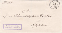 Grossherzogliches Landgericht Eisenach Nach Ostheim 1886 - Storia Postale