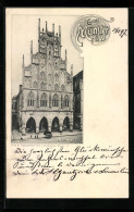 AK Münster I. W., Rathaus Aus Der Vogelschau  - Muenster
