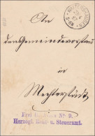 Herzogliches Renten- Und Steueramt  Waltershausen / Ienneberg 1887 - Covers & Documents