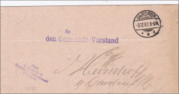 Landratsamt Ohrdruf 1892 An Den Gemeinde Vorstand - Covers & Documents
