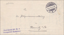 Amtsgericht Rudolstadt 1914 Nach Chemnitz - Storia Postale