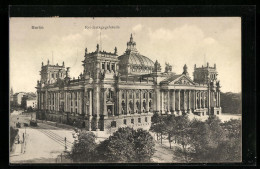 AK Berlin-Tiergarten, Reichstagsgebäude Mit Strassenbahn  - Dierentuin