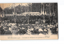 Fêtes D'AUXERRE - 1908 - Distribution Des Récompenses Sous La Présidence De M. Cruppi - Très Bon état - Auxerre