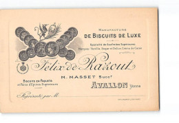 AVALLON - Manufacture De Biscuits De Luxe - Félix De Razout - Très Bon état - Avallon